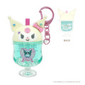 Japan Sanrio Soda Keychain - Kuromi : Melon - 1