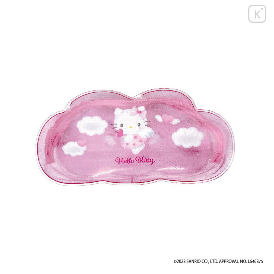 Japan Sanrio Cloud-Shaped Clear Pouch - Hello Kitty : Pink - 1