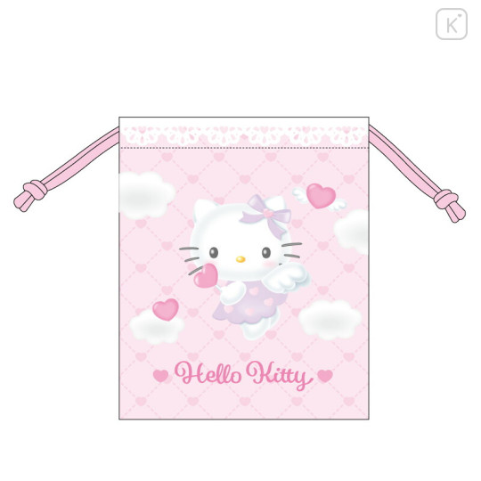 Japan Sanrio Drawstring Bag - Hello Kitty : Angel - 1