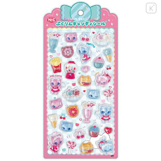 Japan Pukurin Candy Sticker - Cat Diner - 1