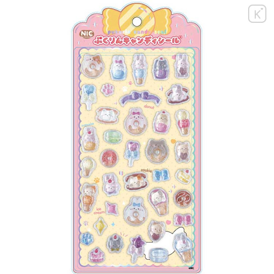 Japan Pukurin Candy Sticker - Sweets Cats and Rabbits - 1