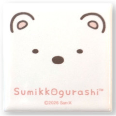 Japan San-X Ceramic Tile Magnet - Sumikko Gurashi : Shirokuma Mino Ware
