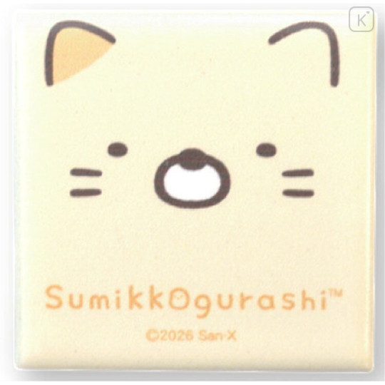 Japan San-X Ceramic Tile Magnet - Sumikko Gurashi : Neko Mino Ware - 1