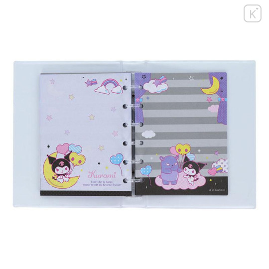 Japan Sanrio 6 Hole Sticker Binder - Kuromi - 4