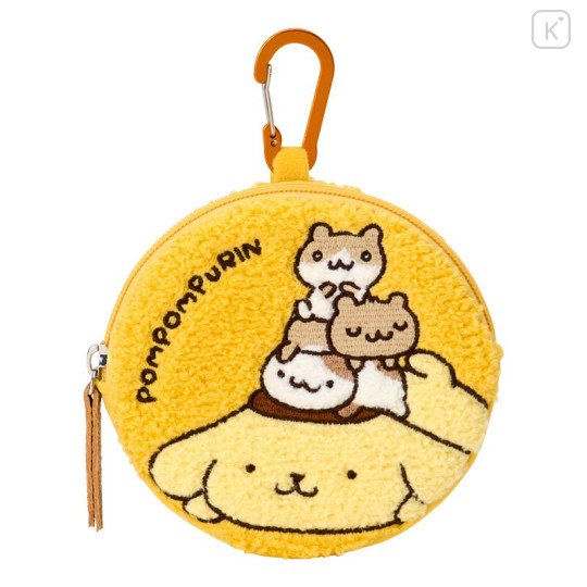 Japan Sanrio Circle Sagara Embroidery Pouch - Pompompurin - 1
