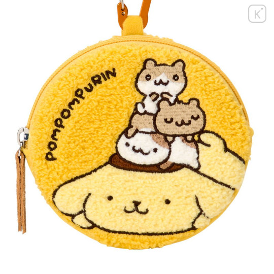 Japan Sanrio Circle Sagara Embroidery Pouch - Pompompurin - 2