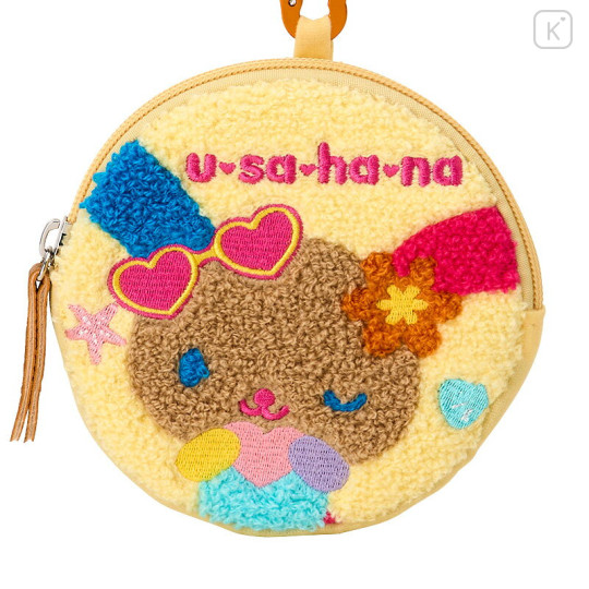 Japan Sanrio Circle Sagara Embroidery Pouch - Usahana - 2