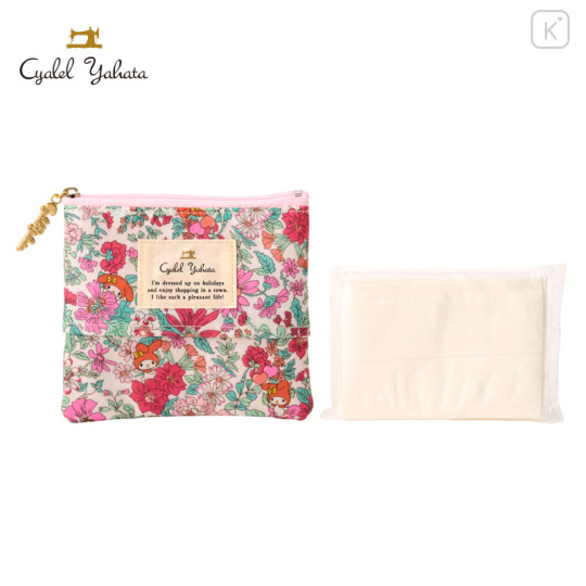 Japan Sanrio Circle Sagara Embroidery Pouch - My Melody : Pink - 1
