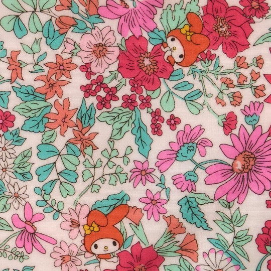 Japan Sanrio Circle Sagara Embroidery Pouch - My Melody : Pink - 5