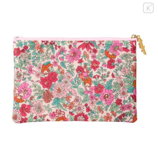Japan Sanrio Liberty Fabrics Flat Pouch - My Melody : Pink - 2