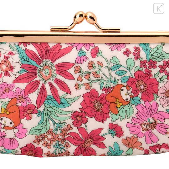 Japan Sanrio Liberty Fabrics Coin Purse - My Melody : Pink - 5