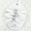 Japan Miffy Ribbon Hair Clip Set - Miffy : White - 1