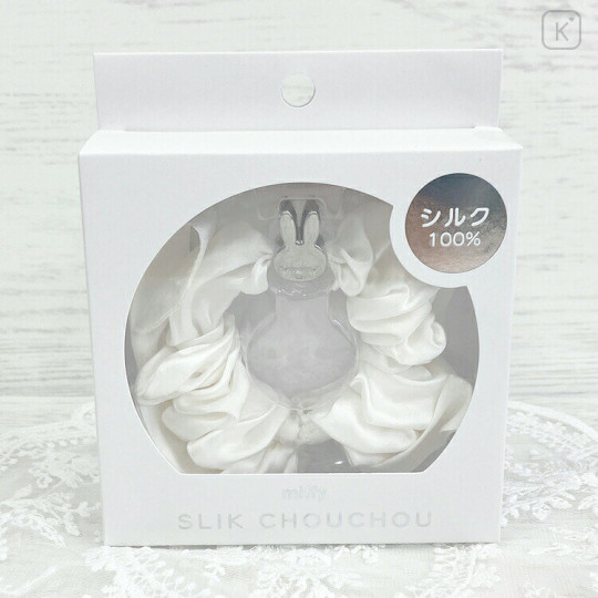 Japan Miffy Silk Scrunchie - Miffy : White - 1