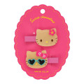 Japan Sanrio Hair Clip Set - Hello Kitty : Sunburn - 1