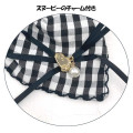 Japan Peanuts Scrunchie - Snoopy : Gingham Check Black - 2