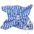 Japan Peanuts Scrunchie - Snoopy : Gingham Check Blue - 1