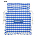 Japan Peanuts Drawstring Bag - Snoopy : Gingham Check Blue - 3