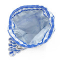 Japan Peanuts Drawstring Bag - Snoopy : Gingham Check Blue - 4