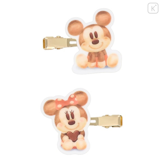 Japan Disney Bangs Clip Set - Mickey & Minnie : Bakery - 1