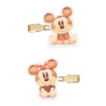 Japan Disney Bangs Clip Set - Mickey & Minnie : Bakery - 1