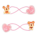Japan Disney Shake Hair Pony Set - Mickey & Minnie : Bakery - 1