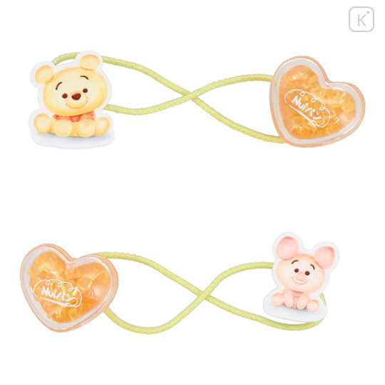 Japan Disney Shake Hair Pony Set - Piglet & Pooh : Bakery - 1