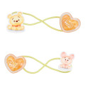 Japan Disney Shake Hair Pony Set - Piglet & Pooh : Bakery - 1
