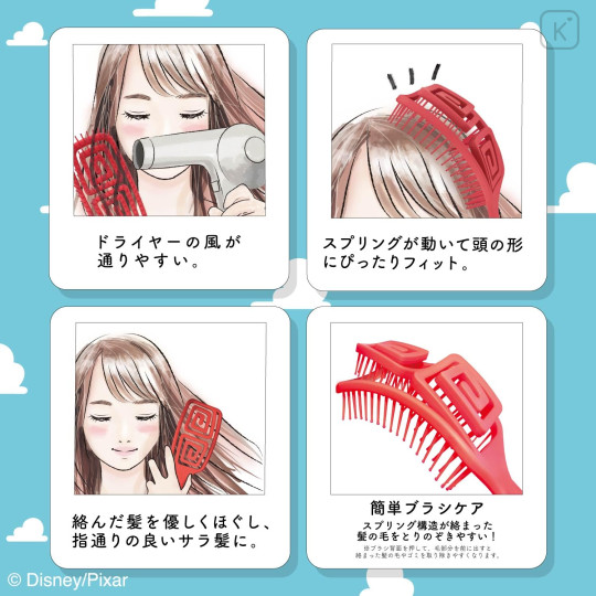 Japan Disney Spring Fit Hair Brush - Toy Story - 4