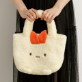 Japan San-X Fluffy Mini Tote Bag - Sumikko Gurashi : Ebifurai no Shippo Fried Shrimp Tail Face - 3