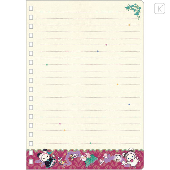 Japan San-X B6SP Notebook - Sentimental Circus : Tonight at the Shirokurokogumaza Tea Salon Wine Red - 2
