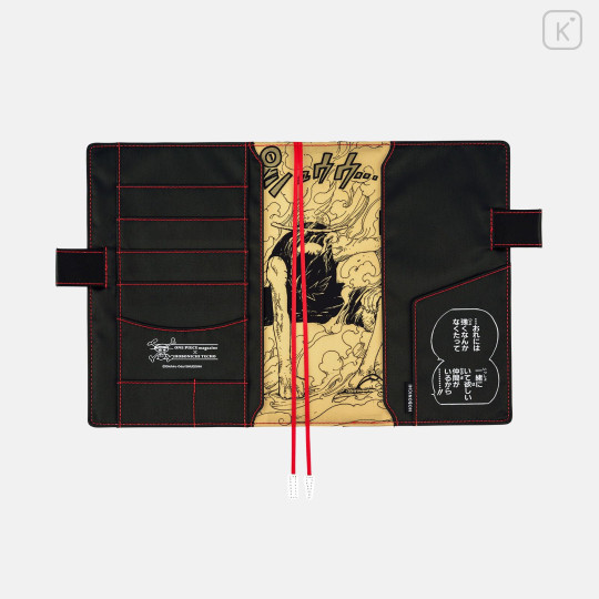 Japan Hobonichi Techo Cover for A5 Cousin - One Piece : Straw Hat Luffy Black - 4