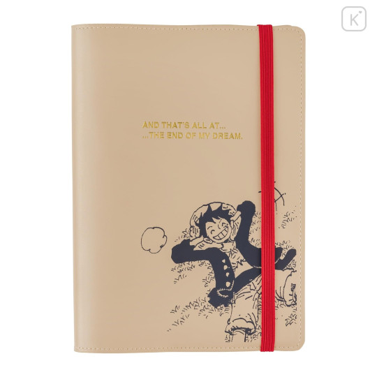 Japan Hobonichi Techo Cover for A5 Cousin - One Piece : Luffy's Dream's End Sand Beige - 1