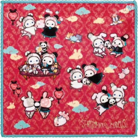 Japan San-X Mini Towel - Sentimental Circus : Tonight at the Shirokurokogumaza Tea Salon B - 1