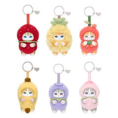 Japan Mofusand Secret Kiramekko Mascot Keychain - Fruity Cat Blind Box