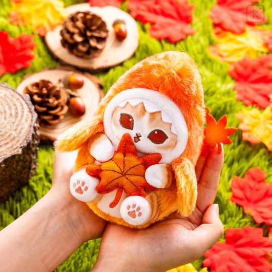 Japan Mofusand Chubby Potepote Mascot Holder - Autumn Leaves - 2