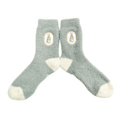 Japan Mofusand Marshmallow Crew Socks - Together with Birds Patch