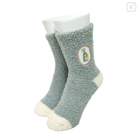 Japan Mofusand Marshmallow Crew Socks - Together with Birds Patch - 2
