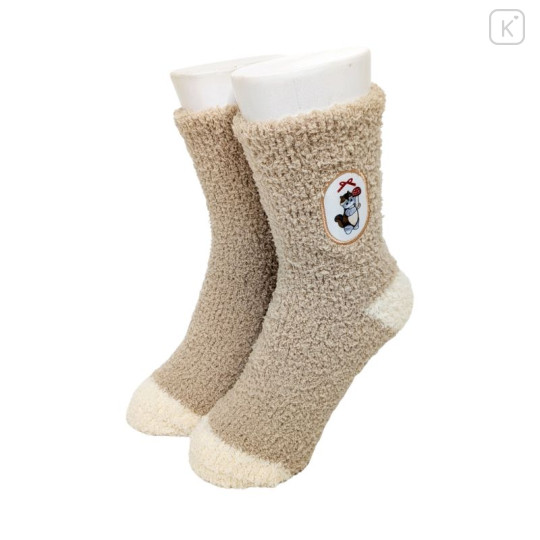 Japan Mofusand Marshmallow Crew Socks - Together with Wrist Mushroom Patch - 2