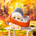 Japan Mofusand Plush Toy - Friendly Scarf Shark Cat & Chibi Cat - 2