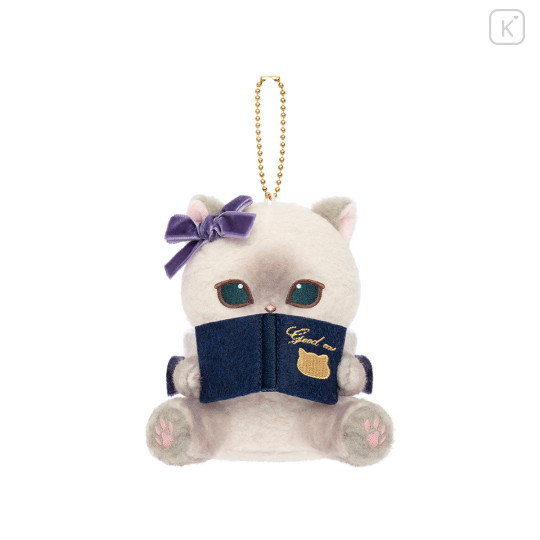 Japan Mofusand Mascot Holder - Siamese Reading Cat - 5
