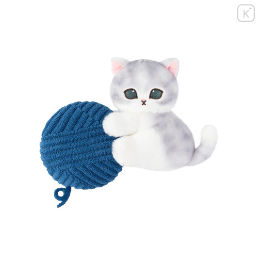 Japan Mofusand Measuring Tape with Plush - Blue - 1