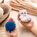 Japan Mofusand Measuring Tape with Plush - Blue - 2