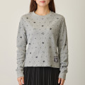 Japan Mofusand Waffle Long-Sleeve T-Shirt (M) - Polka Dot Pattern Gray - 5