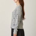 Japan Mofusand Waffle Long-Sleeve T-Shirt (L) - Polka Dot Pattern Gray - 6