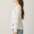Japan Mofusand Waffle Long-Sleeve T-Shirt (M) - Polka Dot Pattern White - 6