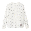 Japan Mofusand Waffle Long-Sleeve T-Shirt (M) - Polka Dot Pattern White - 8