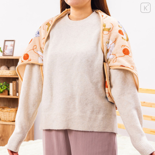 Japan Mofusand Warm 3-Way Blanket with Storage Pocket - Yarn - 4