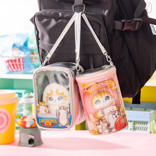 Japan Mofusand Mascot Pouch - Meow Meow Mart Peach Can - 4