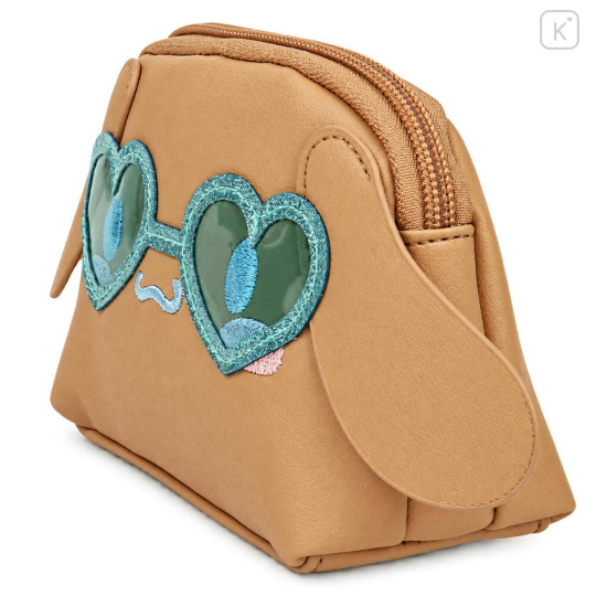 Japan Sanrio Mascot Cosmetic Pouch - Cinnamoroll : Tan Sunburned Heart Sunglasses - 2