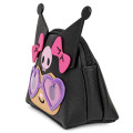 Japan Sanrio Mascot Cosmetic Pouch - Kuromi : Tan Sunburned Heart Sunglasses - 2